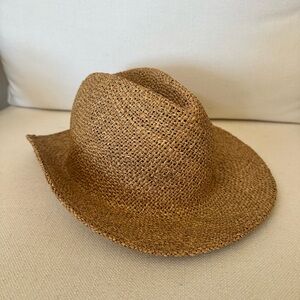Men's Tan Straw Fedora Hat